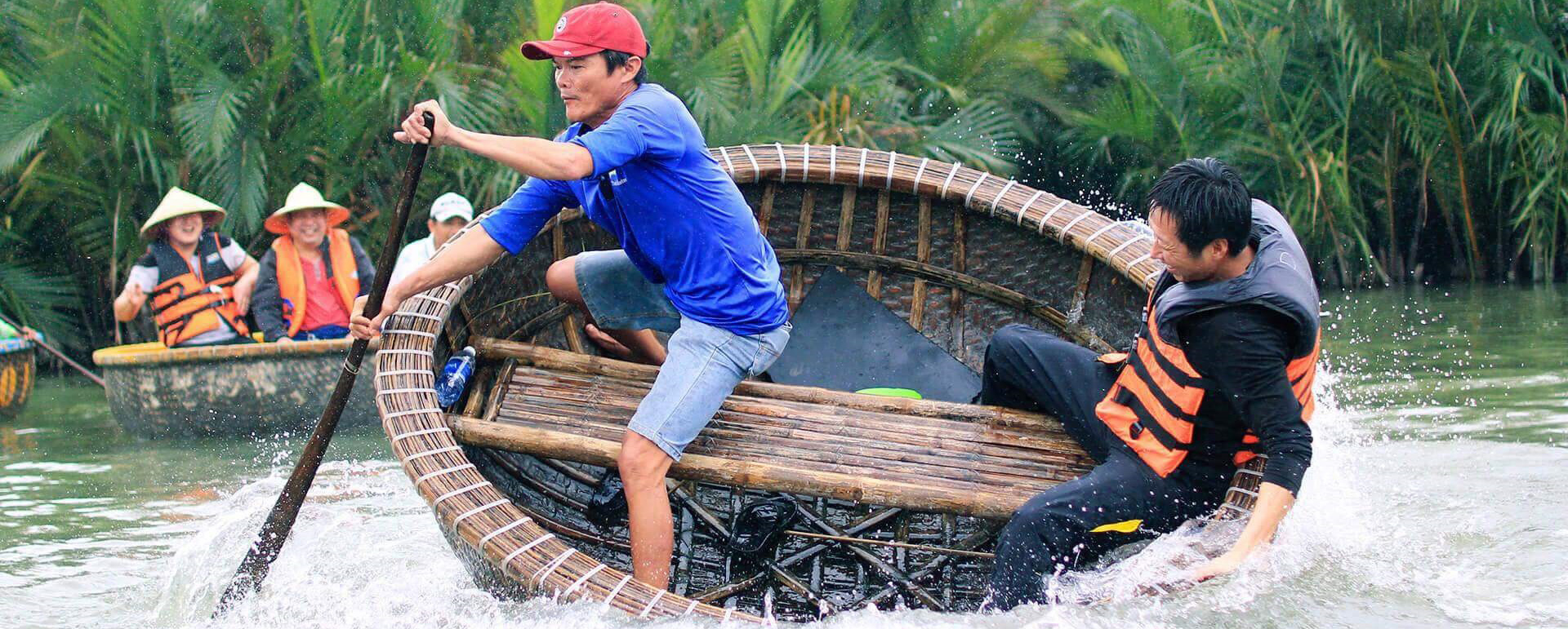 basket boat tour hoi an